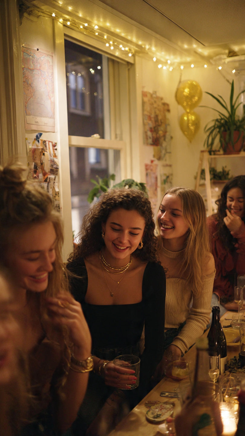 Vriendinnen vieren een 21 diner met een persoonlijk liedje op maat